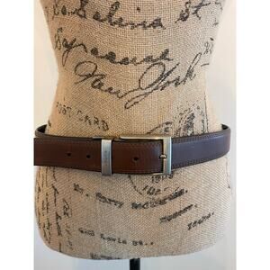 Nautica Belt A (Alpha) Diver Down Brown Size ABE 34/35